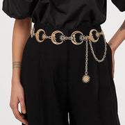 Moon & Star Charm Chain Belt