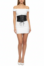 Very Wide Elasticated Waist Lace Up Corset Belt
