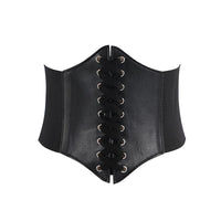 Arched Elasticated Waist Lace Up Corset Belt