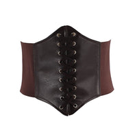 Arched Elasticated Waist Lace Up Corset Belt