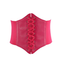 Arched Elasticated Waist Lace Up Corset Belt