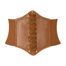 Arched Elasticated Waist Lace Up Corset Belt