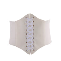 Arched Elasticated Waist Lace Up Corset Belt