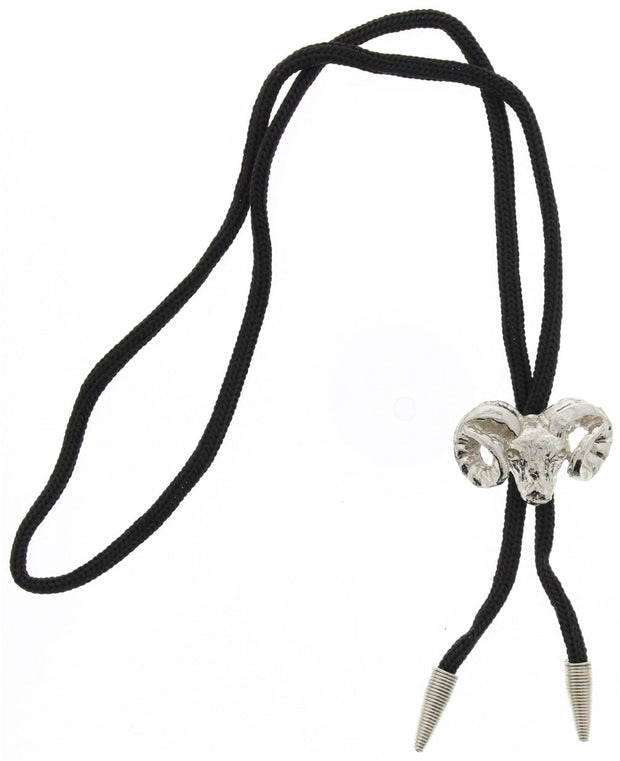 Vintage Ram Skull Western Bolo Tie