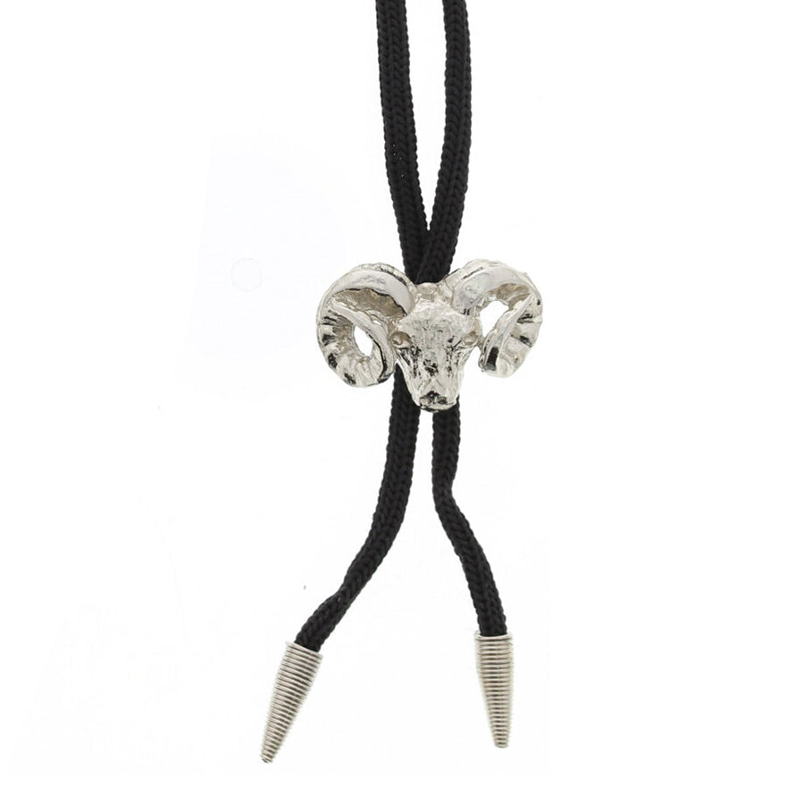Vintage Ram Skull Western Bolo Tie