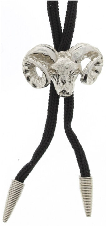 Vintage Ram Skull Western Bolo Tie