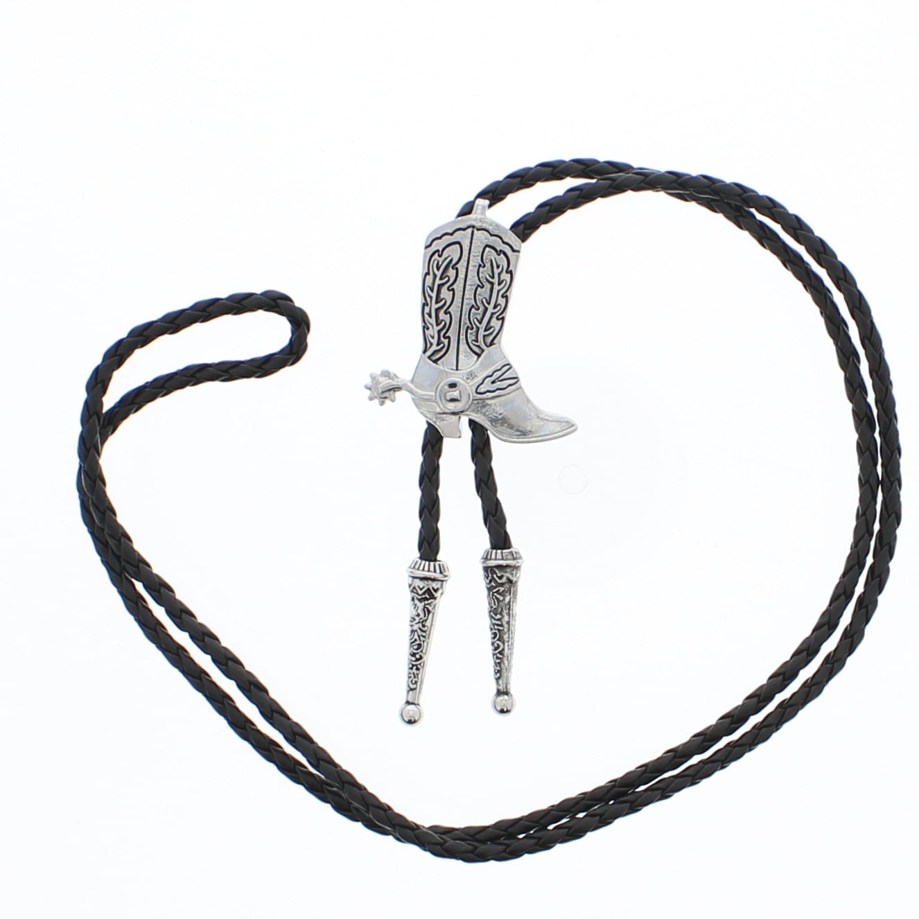 Vintage Cowboy Boot with Spur Western Bolo Tie