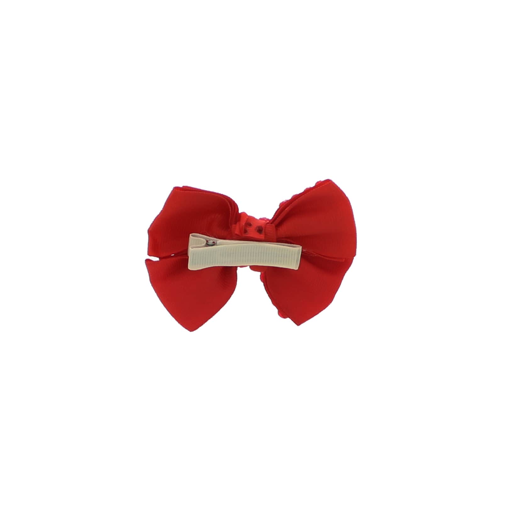 Red Stone Hair Bow on Clip
