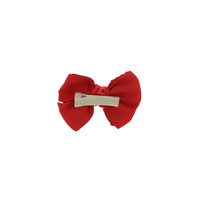 Red Stone Hair Bow on Clip