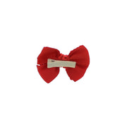 Red Stone Hair Bow on Clip