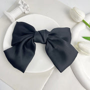 Large Satin Hair Bow on Barrette