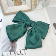 Large Satin Hair Bow on Barrette