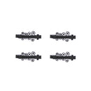 Assorted Black Floral Hair Barrettes with Diamante Stones