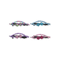 Assorted Colour Flower Rhinestones Hair Clips Barrettes
