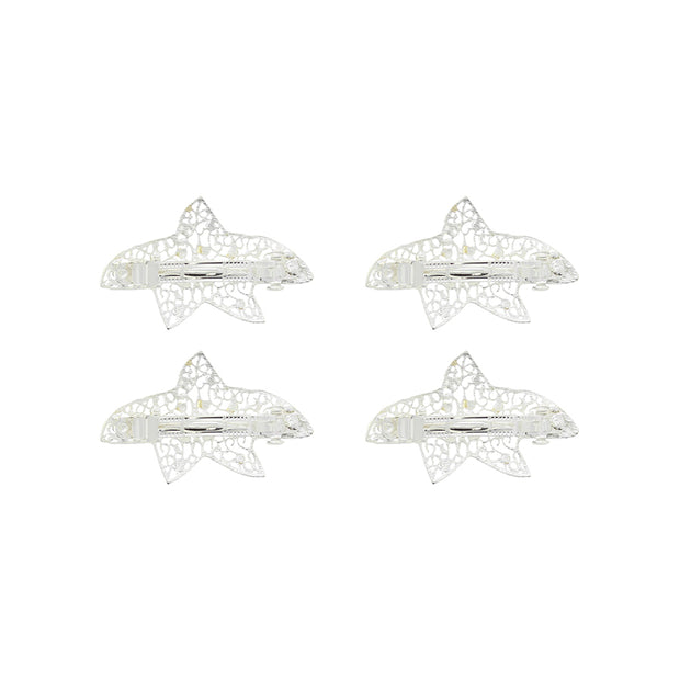 Assorted Mini Starfish Rhinestone Barrettes Hair Clips