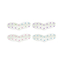 Silver Filigree Rhinestone Heart Hair Clips