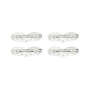 Silver Filigree Rhinestone Heart Hair Clips