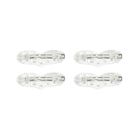 Silver Filigree Rhinestone Heart Hair Clips