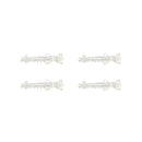 Silver Tone Diamante Mini Bow Barrettes  Hair Clips