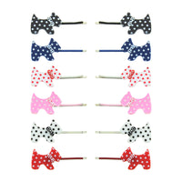 Scottie Dog Hair Grips Polka Dot