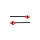 Pair of Rhinestone Red Skull Hair Grips