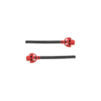 Pair of Rhinestone Red Skull Hair Grips