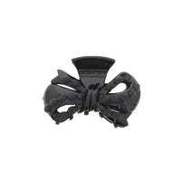 8cm Black/Black Stone Bow Hair Claw Clips