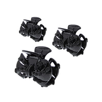 8cm Black/Black Stone Bow Hair Claw Clips