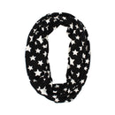 Black Star Print Snood/ Scarf - Lightweight Neck Warmer