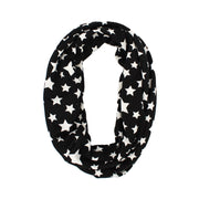 Black Star Print Snood/ Scarf - Lightweight Neck Warmer