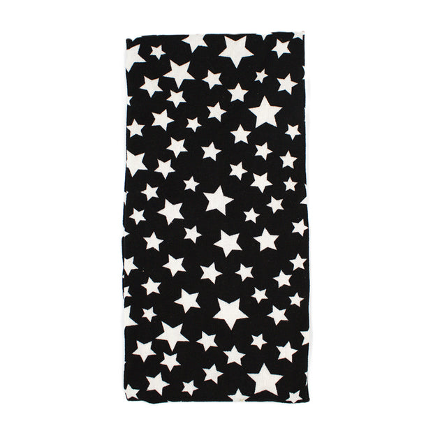 Black Star Print Snood/ Scarf - Lightweight Neck Warmer