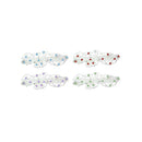 Assorted Stone Silver Leaf Barrettes