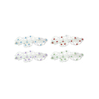 Assorted Stone Silver Leaf Barrettes