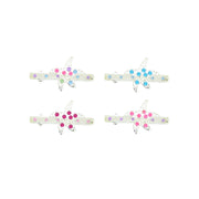 Silver Tone Filigree with a Starfish Diamante Barrettes Hair Clips