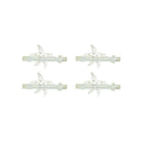 Silver Tone Filigree with a Starfish Diamante Barrettes Hair Clips