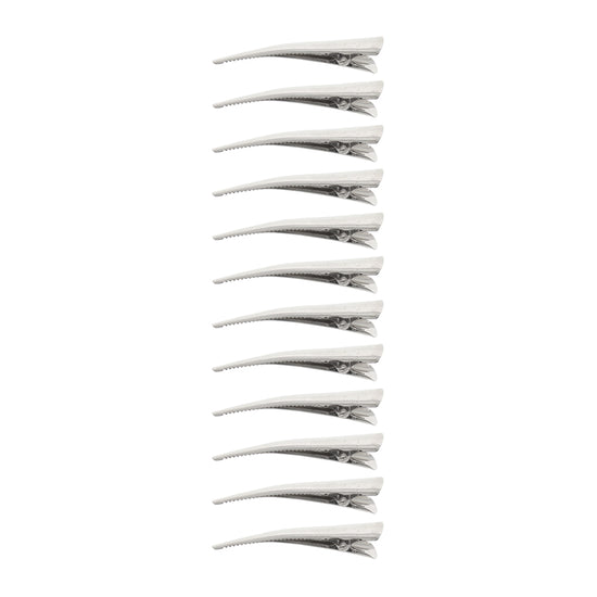 Metal Long Beak Curved Grip Salon Hair Clips