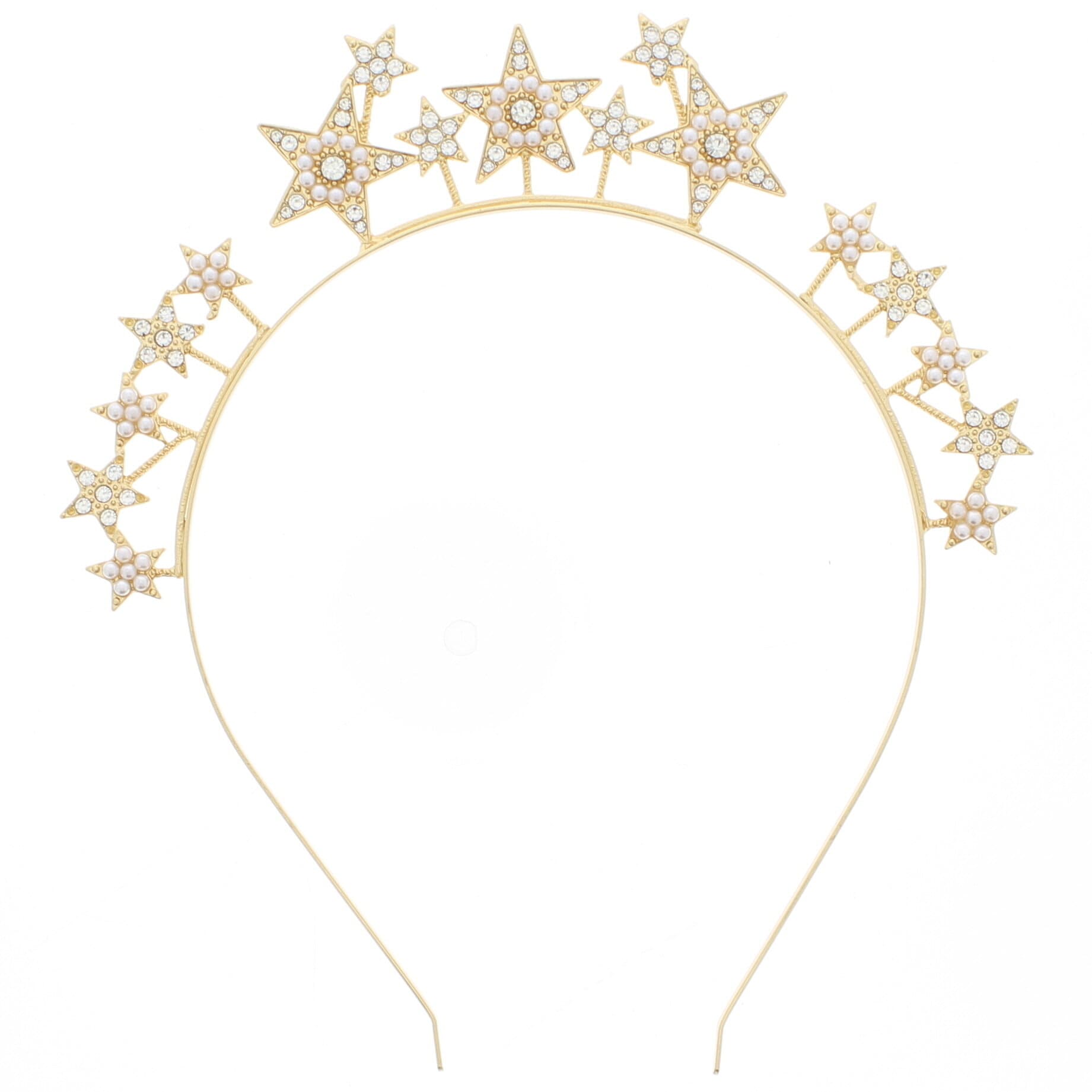 Diamante Stone & Pearl Star Headband