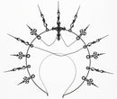 Black Spike Clock Hands Chain Headband