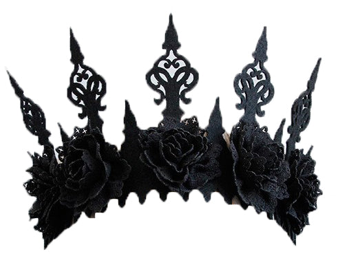 Black Rose Crown Headpiece