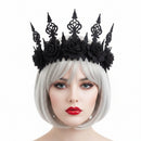 Black Rose Crown Headpiece
