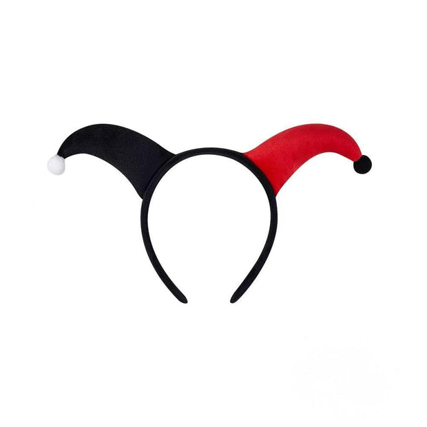 Black & Red Jester Hat Headband