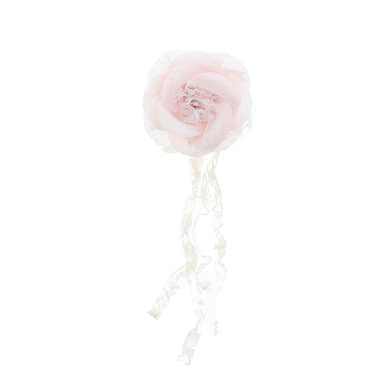 Roses with Lace on Brooch Pin