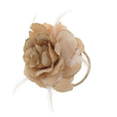 Glitter Rose with Feathers on Concord Clip