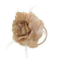 Glitter Rose with Feathers on Concord Clip