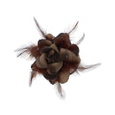 Glitter Rose with Feathers on Concord Clip
