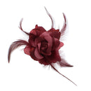 Glitter Rose with Feathers on Concord Clip