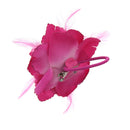 Glitter Rose with Feathers on Concord Clip