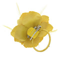 Glitter Rose with Feathers on Concord Clip