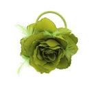Glitter Rose with Feathers on Concord Clip