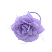 Glitter Rose with Feathers on Concord Clip